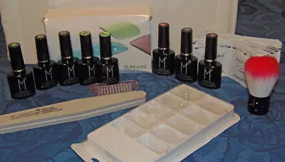 UV Gel Nail Kit ~ 6 Color Set + Base/Top Coat Lamp Nails Brush Removal Wipes • £9.99