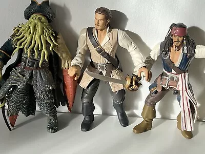 3 X Disney 7” Pirates Of The Caribbean Figures • £15