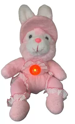 Vtg 90s Easter Bunny Rabbit STUFFED ANIMAL Plush Musical Pastel Pink Terry Works • $59.99