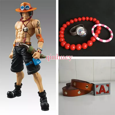 Anime ONE PIECE Portgas D Ace Cosplay Necklace Bracelet Pointer Bangle Belt Prop • $48.39