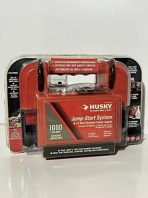 NOS NEW VINTAGE  HUSKY 12V BATTERY CHARGER JUMP START SYSTEM 1000 Peak Amps • $89.99