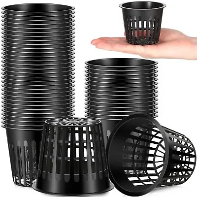 200 Pack 3 Inch Slotted Mesh Net Cups Plant Pot Bucket Basket For Hydroponics • $44.99