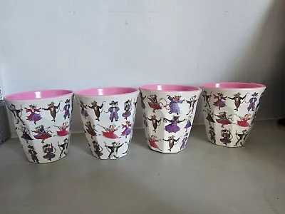 Emma Bridgewater Made By Rice Melamine Cups Beakers Dancing Mice Set Of 4 • £10