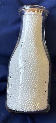 Gettysburg PA Ice And Storage 1 Pint Clear Embossed Milk Bottle  W/Danzeisen Cap • $19.95