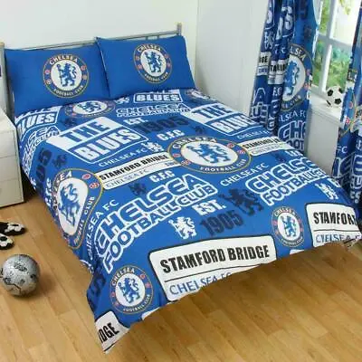 £28.99 • Buy Chelsea F.C Patch Double Duvet Quilt Cover Set Football Adults Kids Fans Gift