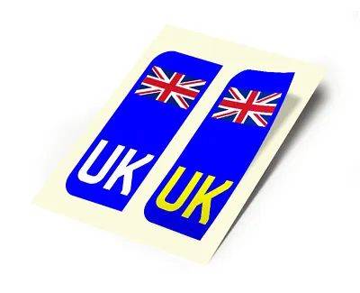 £1.99 • Buy 2 X New UK Car Reg- Number Plate Stickers -  United Kingdom Union Jack Flag F...