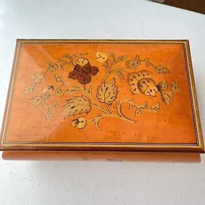 Vintage Sorrento Inlaid Wood Jewelry Music Box Dr. Zhivago • $14