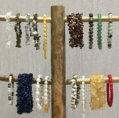 A Selection Of Stunning & Collectable Elasticated Genuine Gemstone Bracelets • $5.81