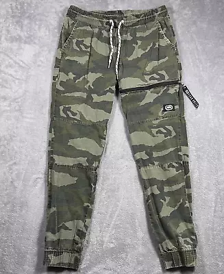 Ecko Unltd Pants Mens Large Green Camouflage Joggers Ripstop Streetwear Y2k • $13