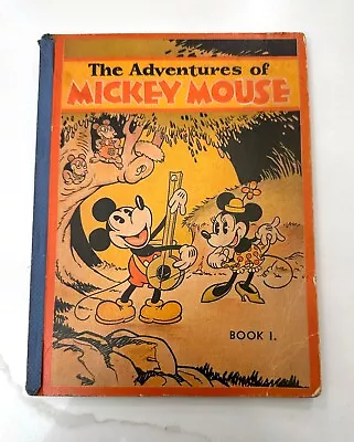 Adventures Of Mickey Mouse Book 1 1931 Walt Disney Book Platinum Age Comic • $655