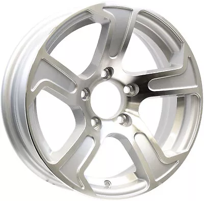 2-Pack Aluminum Trailer Wheels 14X5.5 5 Lug 4.5 Center Summit Silver Rim • $165.97