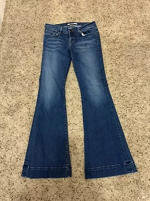 J BRAND Women’s Blue Faded Wide Flare Leg Size 28 Rodeo Cowgirl Riding • $28