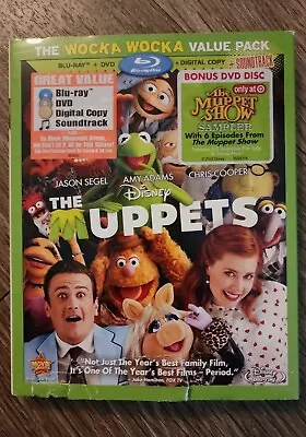THE MUPPETS 2012 Kermit Miss Piggy Fozzie DISNEY BLUERAY DVD WOCKA WOCKA PACK • $5.99