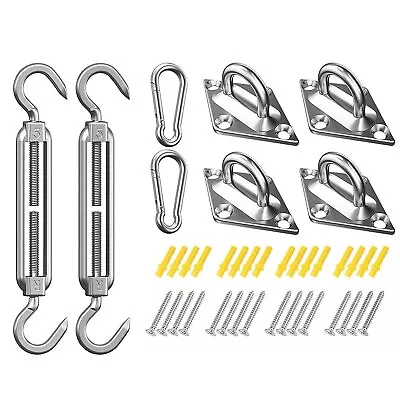 NEW! Stainless Steel Outdoor Patio Sun Shade Sail Canopy Fixing Set Hardware Kit • £9.99