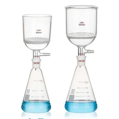 Sand Core Chemistry Porous Filter Bottle 30-500ml Funnel Laboratory Glassware • $33.64