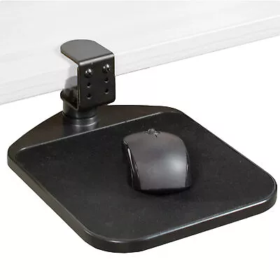 VIVO Black Rotating Desk Clamp Adjustable Computer Mouse Pad And Device Holder • $29.99