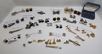 Mens Quality Mixture 40pc Lot Cufflink Sets Tie Clips Balfour Swank Foster LBB • $73.49