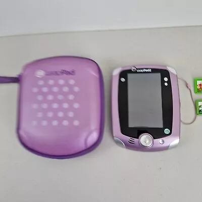 Leapfrog LeapPad 2 Explorer Pink With Four Games + Case - Tested & Working • £29.99