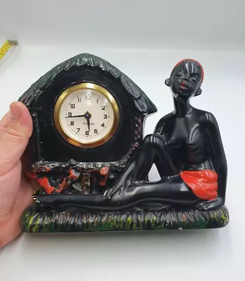 Vintage Art Deco Nude Figural Mercedes West Germany Table  Clock • $77.16