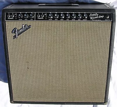 1965 Fender Super Reverb Black Panel Vintage Tube Amp AB763 W/ Ceramic Speakers • $4800