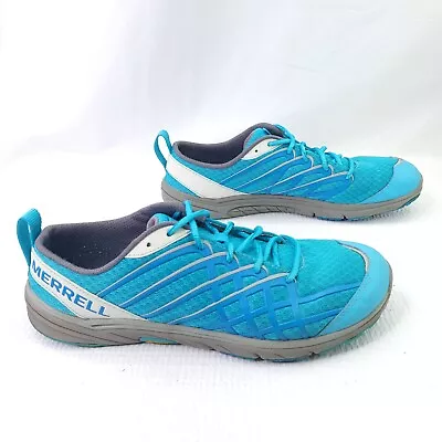 Merrell Bare Access Sneaker Aqua Lace Up Trainers Athletic Shoes Womens Size 10 • $24.74