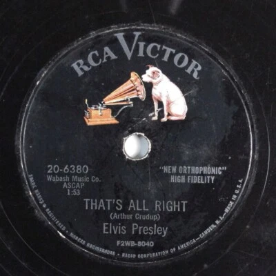 $10.50 • Buy Rock & Roll 78 ELVIS PRESLEY That's All Right RCA VICTOR 20-6380 V+ HEAR 791
