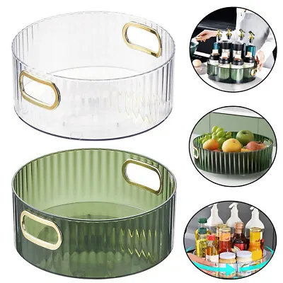 Large Organizer Pantry Kitchen Turntable Rotation Storage Rack Lazy Susan Tray • £7.25