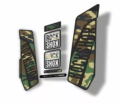 Rock Shox Pike 2016 Mountain Bike Cycling Decal Kit Sticker Adhesive Camuflage • $19.99