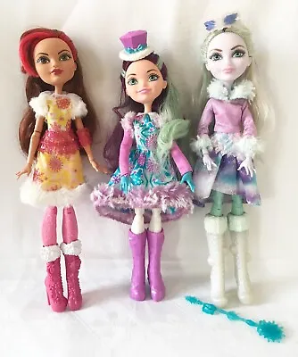 Ever After High Epic Winter Rosabella Beauty Madeline Hatter & Crystal Winter • £38