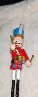 Vintage Hand Painted Wooden Little Drummer Boy Christmas Ornament 5 1/2   • $16.99