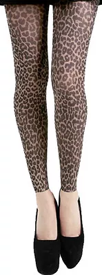 New Fashion Printed Leopard Tights Pantyhose Footless Tights Quality Hosiery • £12.08