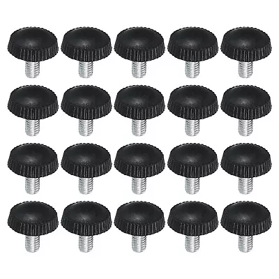 20pcs M4x8mm Knurled Thumb Screw Clamping Screw Knobs Grip Bolt Fasteners Black • $6.84