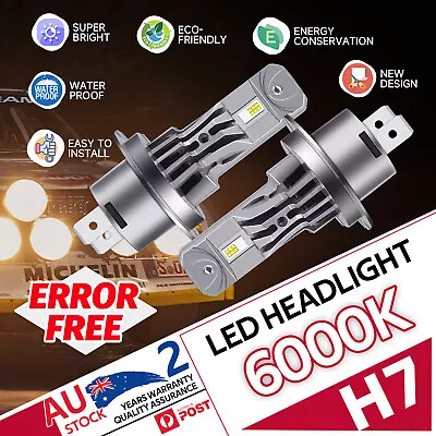 2 X H7 Car LED Headlight Globes Bulbs Kit High/Low Beam Bulb Super Bright White • $47.50