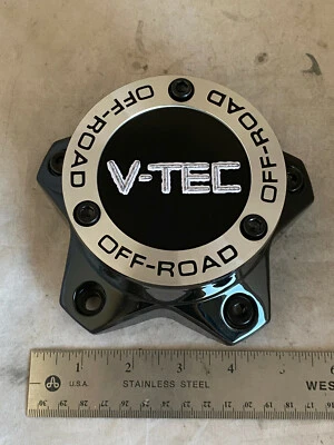 $39 • Buy V-Tec Off-Road Gloss Black 5 Lug Wheel Rim Hub Cover Center Cap C394-5 5x139.7