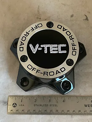 V-Tec Off-Road Gloss Black 5 Lug Wheel Rim Hub Cover Center Cap C394-5 5x139.7 • $39