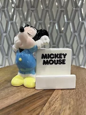 Vintage Disney Mickey Mouse Toothbrush Holder Ceramic Japan • $24