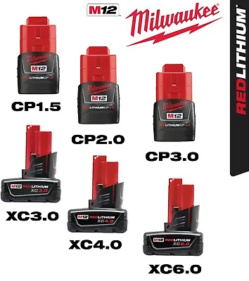 Milwaukee M12 Batteries All Sizes And Capacities • $94