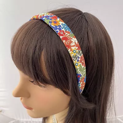 A Handmade Liberty Of London Fabric Covered Girl's Headband Hairband Alice Band • £4.99