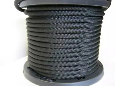 1/2  Black Bungee Cord Marine Grade Heavy Duty Shock Rope Tie Down Stretch Band • $590