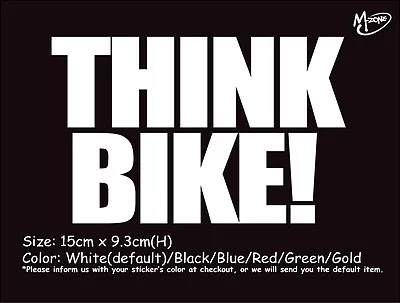 THINK BIKE! Reflective  Warning Car Truck  Sticker Window Decal- • $5.99