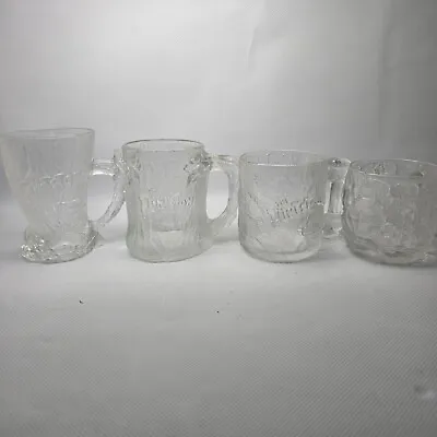 Complete Set Of 4 Vintage 1993 McDonalds Flintstones Glass Mugs Cups RocDonald's • $14.95