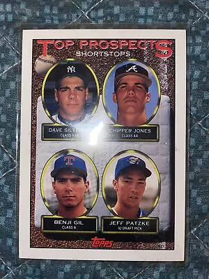 1993 Topps #529 CHIPPER JONES  Top Prospects Rookie Braves  MINT CONDITION • $0.99