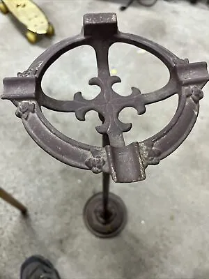 Vintage Cast Iron Ashtray Stand 27” Mid Century 30s • $35