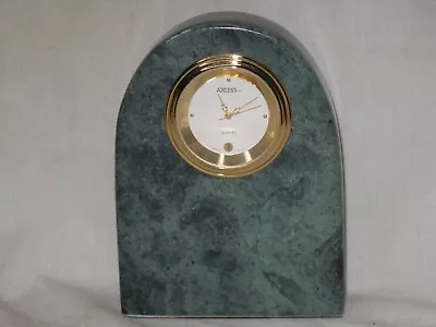 Vintage AXCESS QUARTZ GTI SWISS MOVT Green Marble Small Desk Mantle Clock • $21.25