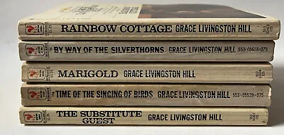 GRACE LIVINGSTON HILL 5 Book Lot Vintage Marigold Rainbow Cottage Substitute  • $15.99