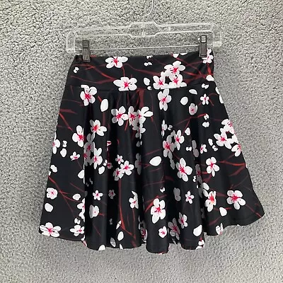 Afibi Casual Stretch Skater Skirt Size M Full Circle Mini Stretch Waist Floral • $10