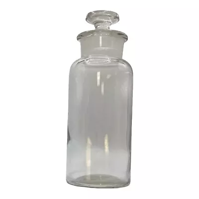 Antique Apothecary Jar  MBW Millville Bottle Works Ground Glass Stopper C1912 • $65