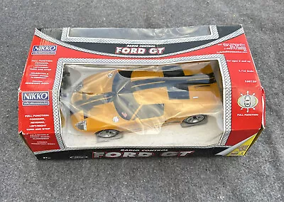 RARE Vintage 2003 Nikko Ford GT RC Remote Control Car 1/16 Model # 160127 • $145.26