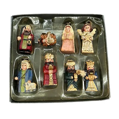 Carson Pirie Scott Living Quarters Mini Nativity Christmas Ornaments Set Of 8 • $15.39