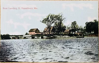 E. Vassalboro Maine. C.1910 P.c.(a67)~view Of Boat Landing And Cottages • $6.99
